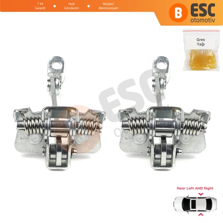 Renault 19 1988-2003  7702253350 İçin 2 EA Arka Sağ ve Sol Kapı Gergi Yayı