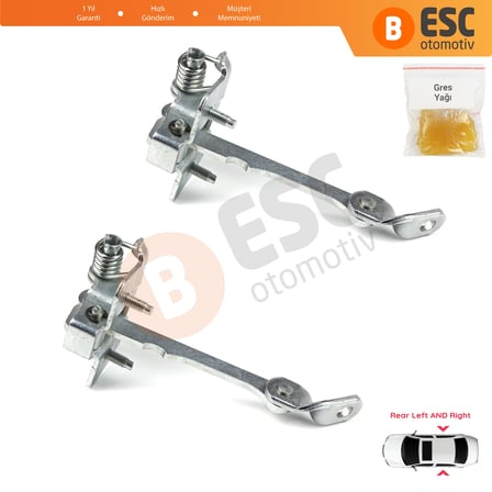 Renault 19 1988-2003  7702253350 İçin 2 EA Arka Sağ ve Sol Kapı Gergi Yayı