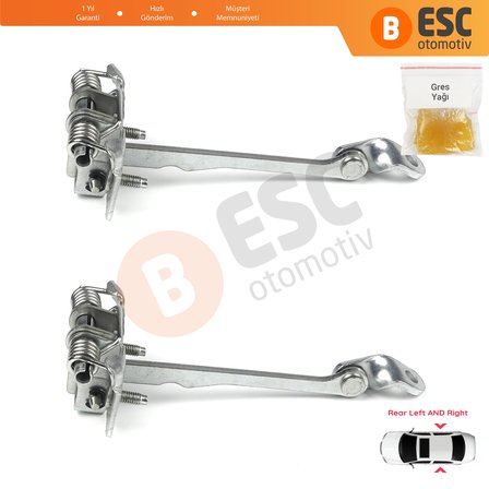 EDP700-1 2 Pieces Rear Door Hinge Stop Check Strap Limiter 7700834328 for Renault Scenic MK1 JA0/1 1996-2003