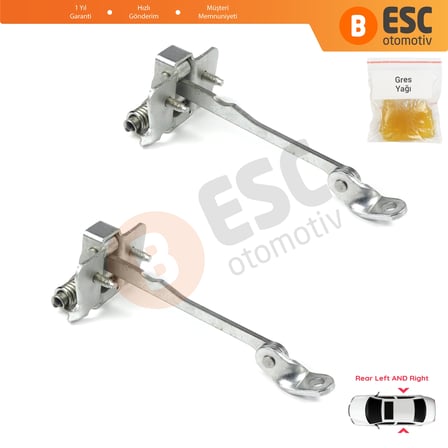 EDP700-1 2 Pieces Rear Door Hinge Stop Check Strap Limiter 7700834328 for Renault Scenic MK1 JA0/1 1996-2003