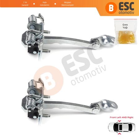 Renault Clio MK1 2 3 Symbol Thalia MK1 7700842857 İçin 2 EA Ön Sağ ve Sol Kapı Gergi Yayı