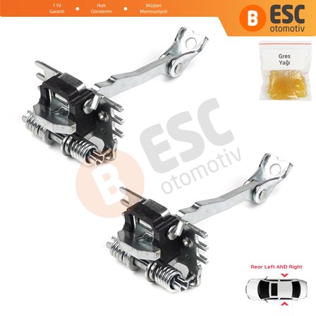 Renault Fluence Megane MK3 4/5 Kapı  824306303R İçin 2 EA Arka Sağ ve Sol Kapı Gergi Yayı
