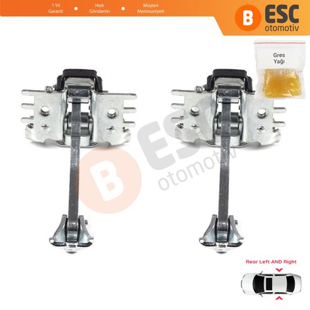 Renault Fluence Megane MK3 4/5 Kapı  824306303R İçin 2 EA Arka Sağ ve Sol Kapı Gergi Yayı
