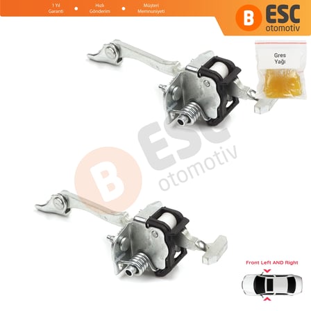 Opel Vectra C Signum 2003-2008 5160245 İçin 2 Adet Ön Sağ ve Sol Kapı Gergi Yayı