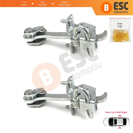 EDP715-1 2 Pieces Rear Door Hinge Stop Check Strap Limiter 5160246 for Vauxhall Opel Vectra C Signum