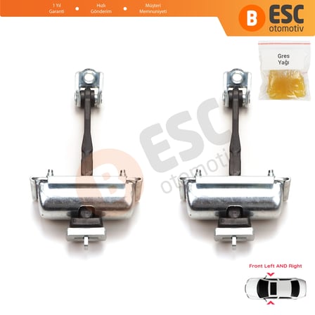 Opel Corsa D 4/5 Kapı  5160257 13180682 İçin 2 EA Ön Sağ ve Sol Kapı Gergi Yayı