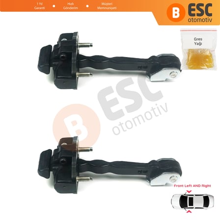 EDP729-1 2 Pieces Front Door Hinge Stop Check Strap Limiter 804306179R for Renault Clio MK4 Grandtour Hatchback Estate 2012-2021