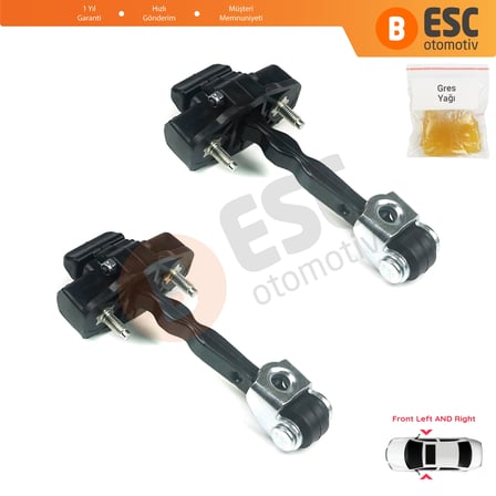 EDP729-1 2 Pieces Front Door Hinge Stop Check Strap Limiter 804306179R for Renault Clio MK4 Grandtour Hatchback Estate 2012-2021