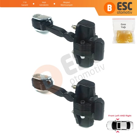 EDP729-1 2 Pieces Front Door Hinge Stop Check Strap Limiter 804306179R for Renault Clio MK4 Grandtour Hatchback Estate 2012-2021