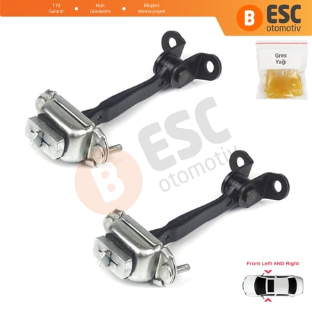 EDP738-1 2 Pieces Front Door Hinge Stop Check Strap Limiter 93BBF23500AG for Ford Mondeo MK1 MK2 Turnier 1992-2000