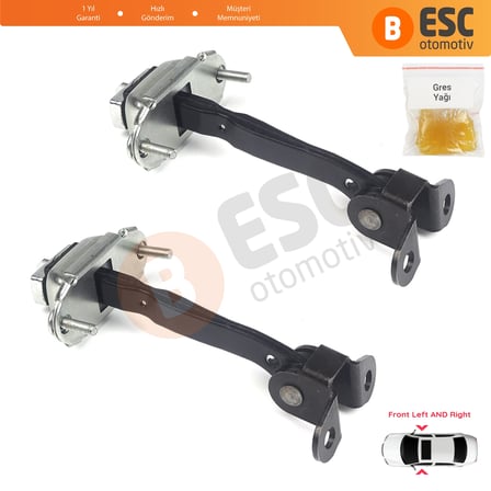 EDP738-1 2 Pieces Front Door Hinge Stop Check Strap Limiter 93BBF23500AG for Ford Mondeo MK1 MK2 Turnier 1992-2000