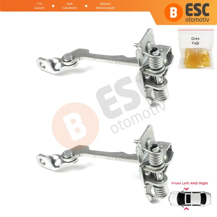 Renault Laguna MK1 X56 1993-2001 7700424784 İçin 2 EA Ön Sağ ve Sol Kapı Gergi Yayı 