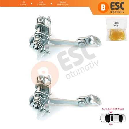 Citroen C3 MK1 MK2 2002-2016 9181H1 İçin 2 EA Ön Sağ ve Sol Kapı Gergi Yayı 
