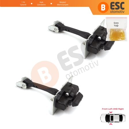 Citroen C-Elysee Peugeot 301 2012-On 9675585080 İçin 2 EA Ön Sağ ve Sol Kapı Gergi Yayı 