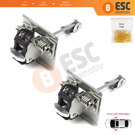 Peugeot 308 MK1 4/5 Kapı 2007-2013 9181N2 İçin 2 EA Ön Sağ ve Sol Kapı Gergi Yayı 