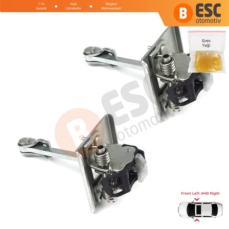 Peugeot 308 MK1 4/5 Kapı 2007-2013 9181N2 İçin 2 EA Ön Sağ ve Sol Kapı Gergi Yayı 