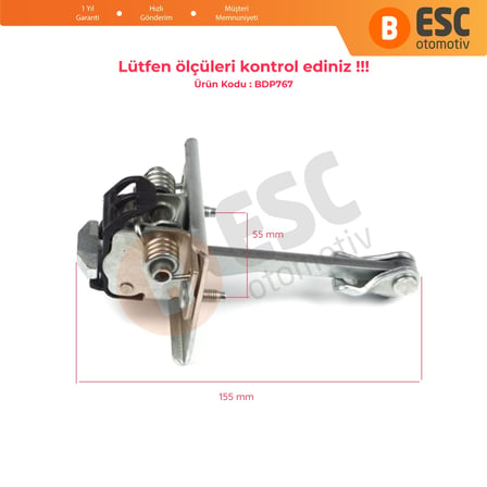 Peugeot 308 MK1 4/5 Kapı 2007-2013 9181N2 İçin 2 EA Ön Sağ ve Sol Kapı Gergi Yayı 