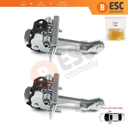 EDP768-1 2 Pieces Front Door Hinge Stop Check Strap Limiter 9181P2 for Peugeot Partner Citroen Berlingo Tepee 2008-2018