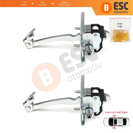 EDP769-1 2 Pieces Front Door Hinge Stop Check Strap Limiter 9181Q2 for Peugeot 3008 MK1 5008 MK1