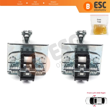 EDP769-1 2 Pieces Front Door Hinge Stop Check Strap Limiter 9181Q2 for Peugeot 3008 MK1 5008 MK1