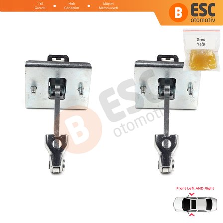 EDP769-1 2 Pieces Front Door Hinge Stop Check Strap Limiter 9181Q2 for Peugeot 3008 MK1 5008 MK1