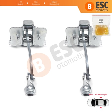 Peugeot 206 206+ 4/5 Kapı 9181C9 İçin 2 EA Arka Sağ ve Sol Kapı Gergi Yayı 