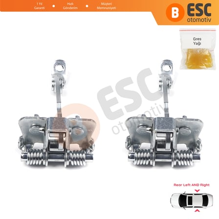 Peugeot 206 206+ 4/5 Kapı 9181C9 İçin 2 EA Arka Sağ ve Sol Kapı Gergi Yayı 