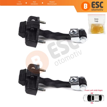 EDP771-1 2 Pieces Front Door Hinge Stop Check Strap Limiter 9035AP for Fiat Doblo 263 Citroen Nemo Peugeot Bipper Opel Combo D