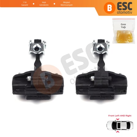 EDP771-1 2 Pieces Front Door Hinge Stop Check Strap Limiter 9035AP for Fiat Doblo 263 Citroen Nemo Peugeot Bipper Opel Combo D