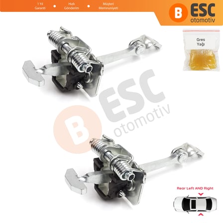 Peugeot 307 4/5-Kapı 2000-2012 9181K0 9181P1 İçin 2 Adet Arka Sağ ve Sol Kapı Gergi Yayı