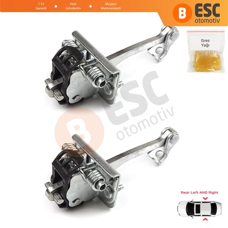 Citroen C4 MK2 NC DS4 MK1 NX 9181R2 İçin 2 EA Arka Sağ ve Sol Kapı Gergi Yayı