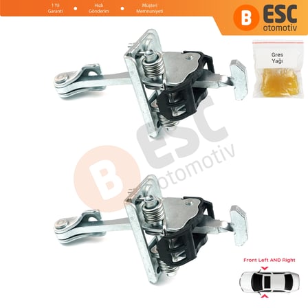 EDP826-1 2 Pieces Front Door Hinge Stop Check Strap Limiter 9181K3 for Citroen C4 Picasso MK1 Grand 2006-2013