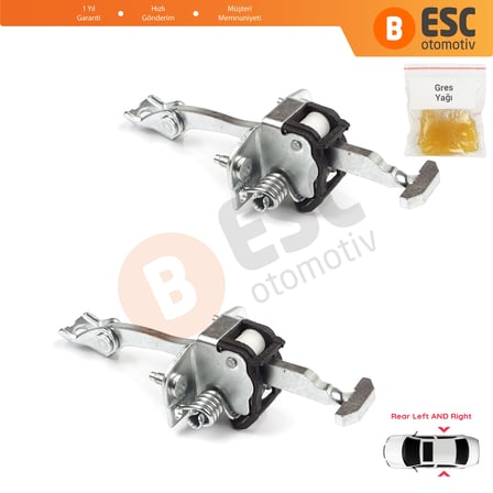 EDP827-1 2 Pieces Rear Door Hinge Stop Check Strap Limiter 9181K4 for Citroen C4 Picasso MK1 Grand 2006-2013
