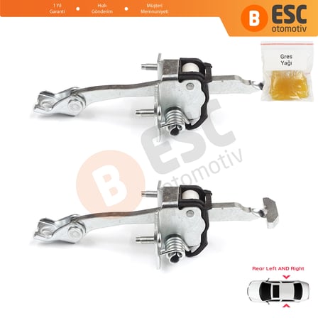 EDP827-1 2 Pieces Rear Door Hinge Stop Check Strap Limiter 9181K4 for Citroen C4 Picasso MK1 Grand 2006-2013