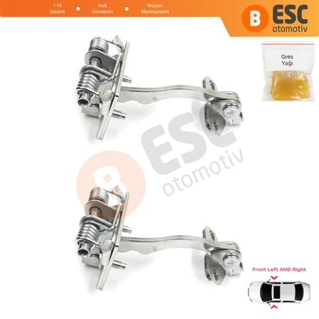Peugeot 306 1993-2002 9181E5 İçin 2 EA Ön Sağ ve Sol Kapı Gergi Yayı