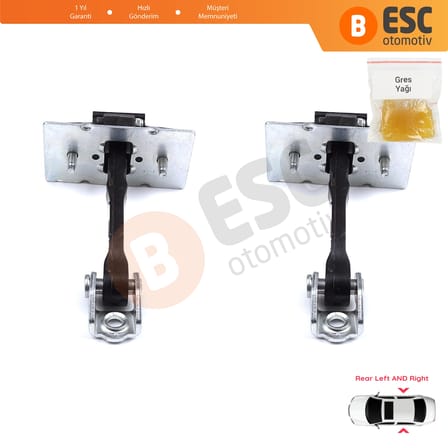 Peugeot 308 MK2 4/5 Kapı 2013-2021 9677467280 İçin 2 EA Arka Sağ ve Sol Kapı Gergi Yayı