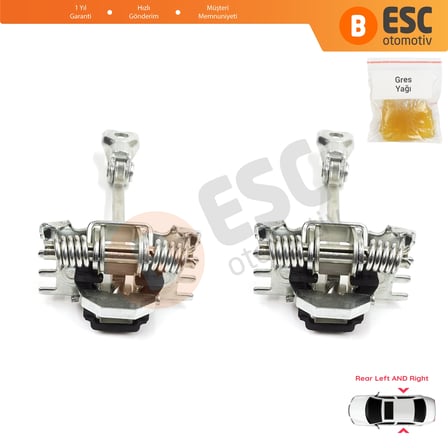 Citroen C3 MK2 SC A51 2009-2016 9181Q5 İçin 2 EA Arka Sağ ve Sol Kapı Gergi Yayı