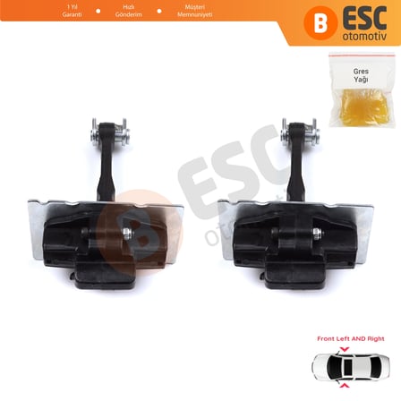 Peugeot 308 MK2 4/5 Kapı 2013-2021 9677466980 İçin 2 EA Ön Sağ ve Sol Kapı Gergi Yayı