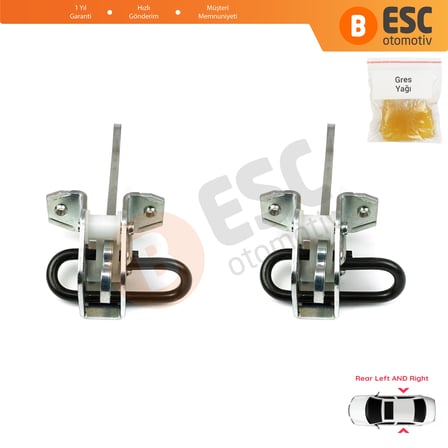 BMW 3 Serisi E36 1990-1999 51228165009 İçin 2 EA Arka Sağ ve Sol Kapı Gergi Yayı
