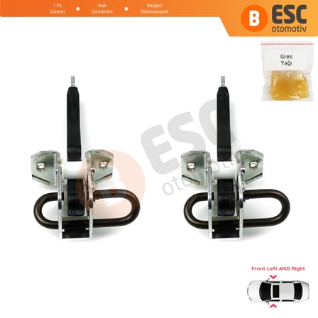 BMW 5 E39 4/5 Kapı 1995-2004 51218193447 İçin 2 EA Ön Sağ ve Sol Kapı Gergi Yayı