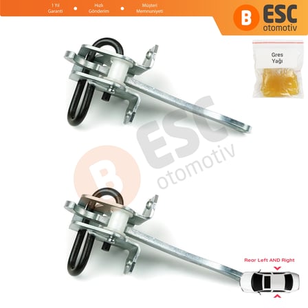 BMW 7 E38 Sedan 1994-2001 51228171672 İçin 2 EA Arka Sağ ve Sol Kapı Gergi Yayı