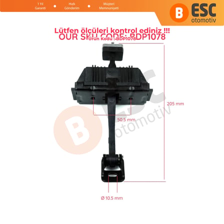 BMW 5 E60 E61 2001-2010 4/5 Kapı 51227176805 İçin 2 EA Arka Sağ ve Sol Kapı Gergi Yayı