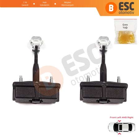 Fiat Panda MK4 312 319 519 2011-On 52022102 İçin 2 EA Ön Sağ ve Sol Kapı Gergi Yayı