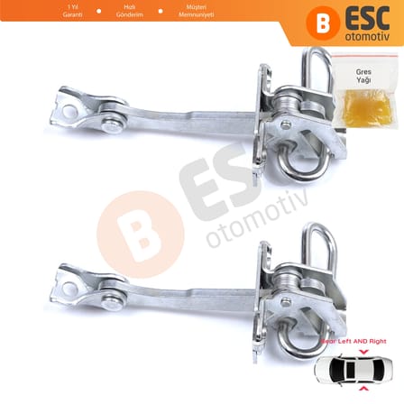 Fiat Idea Lancia Musa 350 2004-2012 51782471 İçin 2 EA Arka Sağ ve Sol Kapı Gergi Yayı