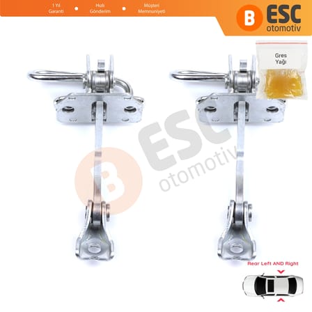 Fiat Idea Lancia Musa 350 2004-2012 51782471 İçin 2 EA Arka Sağ ve Sol Kapı Gergi Yayı