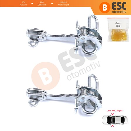 Fiat Punto MK2 188 3-Kapı 1999-2012 51754187 İçin 2 EA Sağ ve Sol Kapı Gergi Yayı