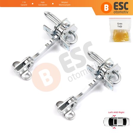 Fiat Punto MK2 188 3-Kapı 1999-2012 51754187 İçin 2 EA Sağ ve Sol Kapı Gergi Yayı