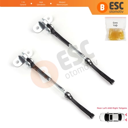 Fiat Doblo MPV Van Cargo MK1 119 223 2001-2010 51801197 İçin 2 EA Arka Bagaj Kapı Gergi Yayı 