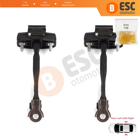 Citroen C3 Aircross MK2 A88 2017-2024 YQ00232680 İçin 2 EA Arka Sağ ve Sol Kapı Gergi Yayı