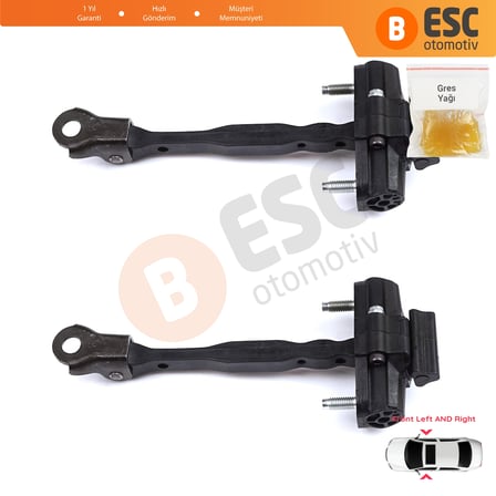 Citroen C3 Aircross MK2 A88 2017-2024 YQ00232780 İçin 2 EA Ön Sağ ve Sol Kapı Gergi Yayı 